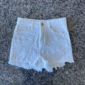 White Jean Shorts